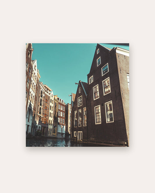 Poster Amsterdam Grachtenhäuser – Klassische Kanalarchitektur der Niederlande