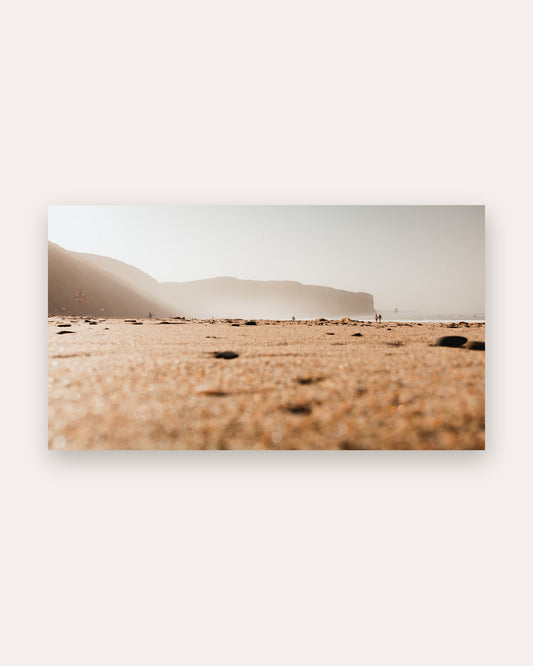 Poster Arrifana Beach Sonnenaufgang Portugal – Erstes Morgenlicht spiegelt sich im Wasser