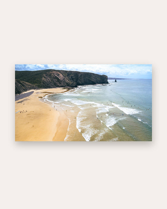Poster Arrifana Beach Algarve – Luftaufnahme der portugiesischen Felsenküste