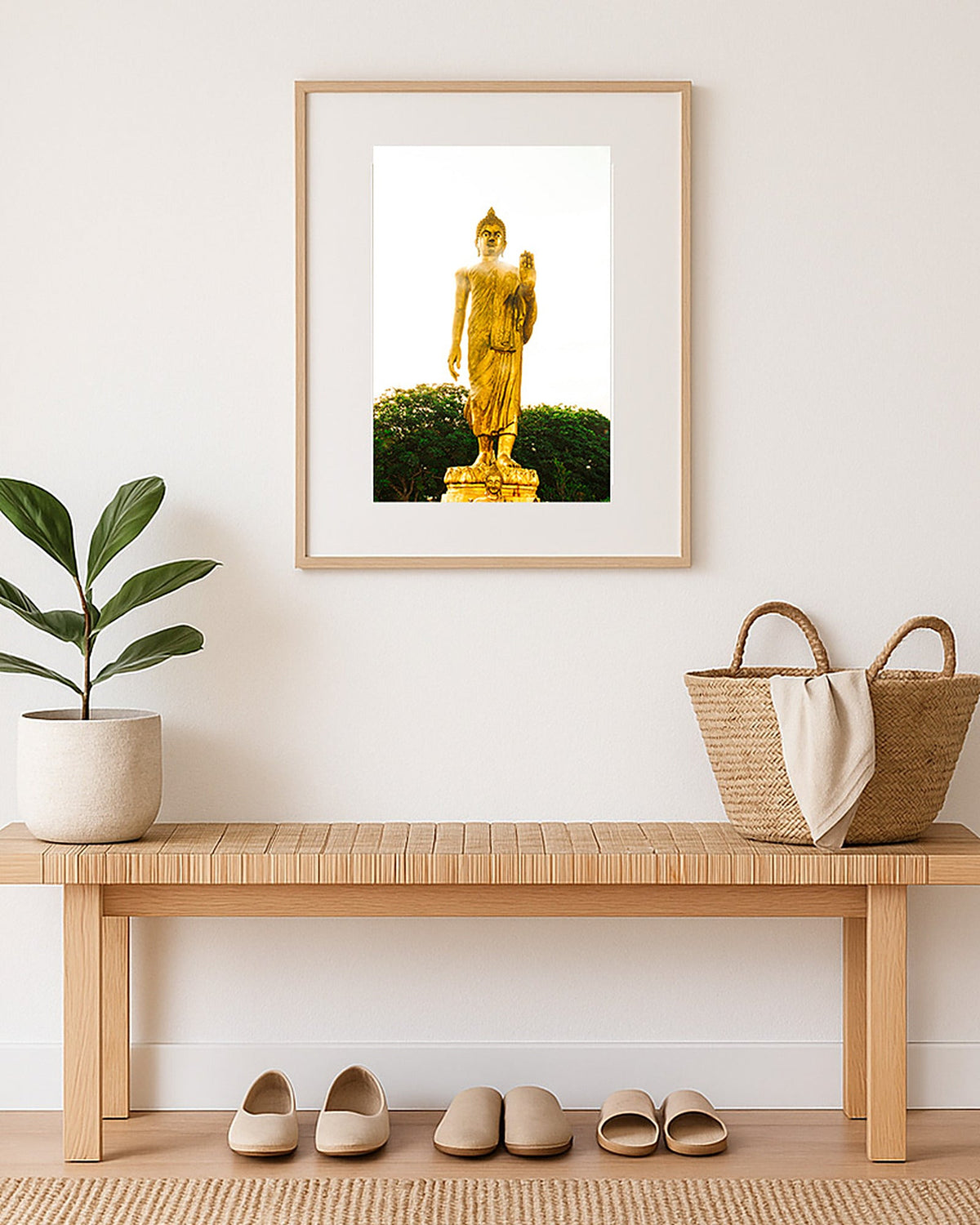 Poster Buddha Koh Samui Thailand – Großer goldener Buddha wacht über die Insel