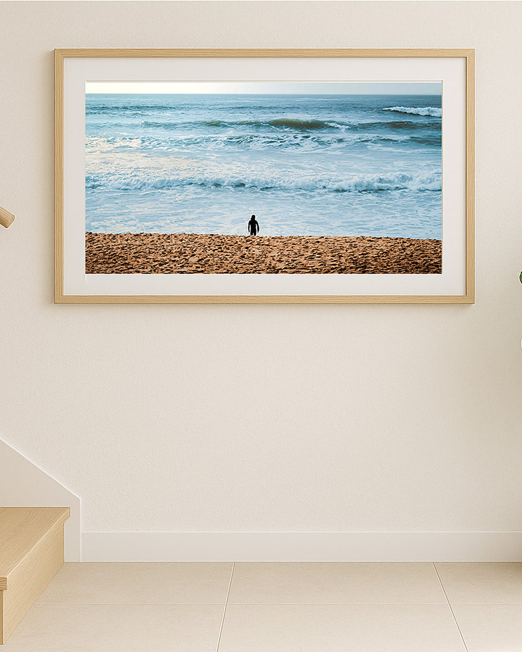 Surfer am Strand Poster als Wandbild im Treppenhaus