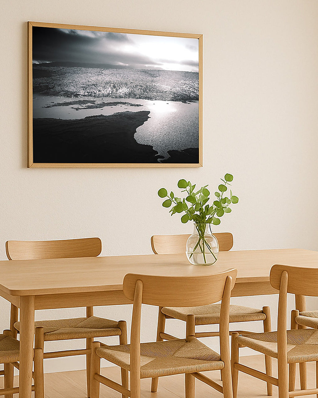 Poster Gletscher Island – Eisblauer Gletscher als Symbol unberührter nordischer Natur