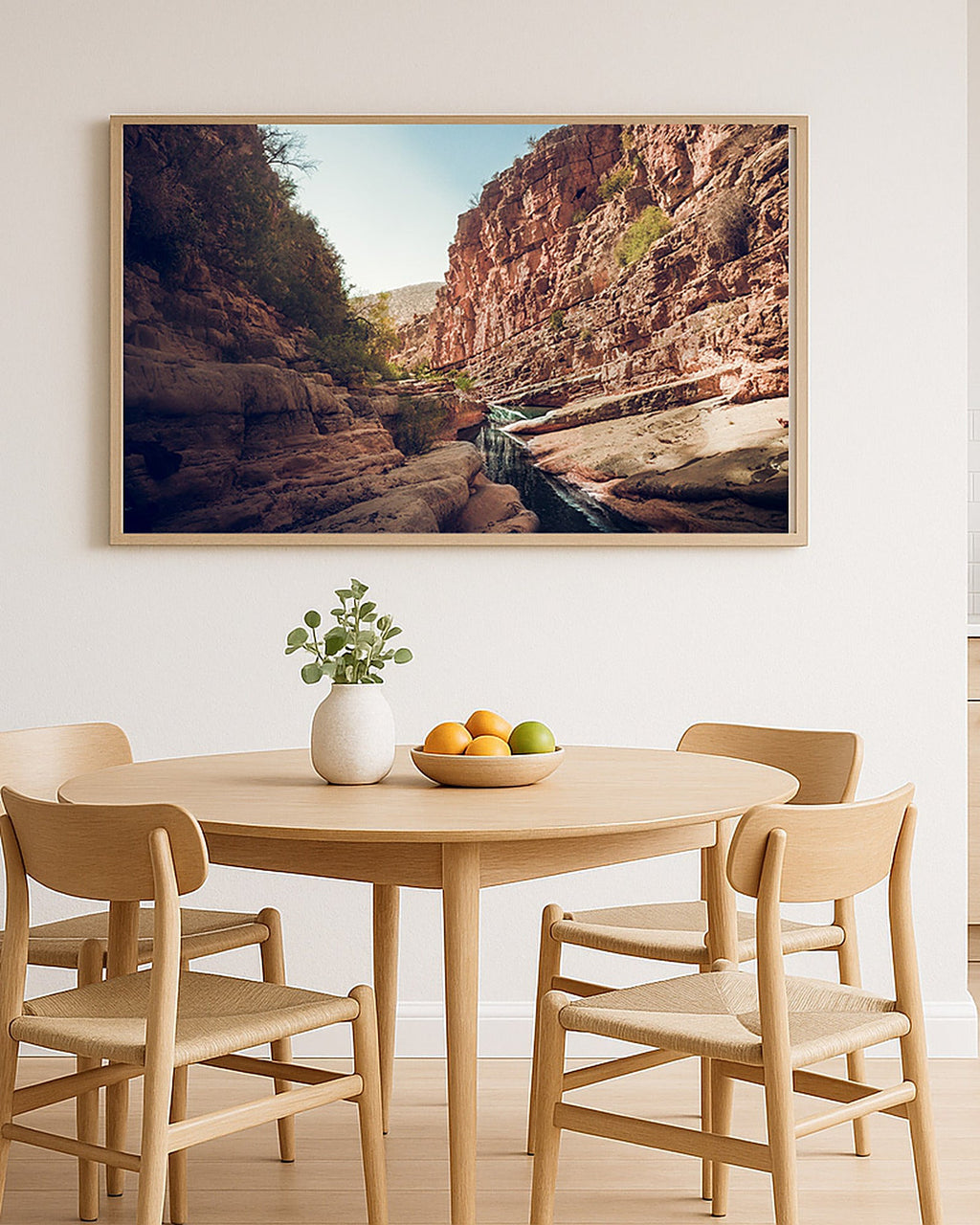 Poster Paradise Valley Marokko – Türkises Wasser zwischen rotgoldenen Felsen bei Agadir