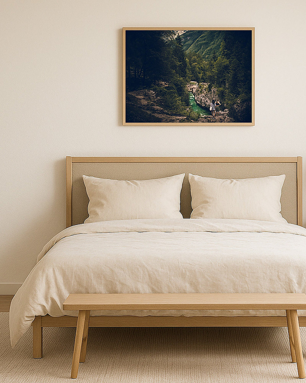 Poster Soča-Tal Slowenien – Kristallklarer Gebirgsfluss in alpiner Naturlandschaft