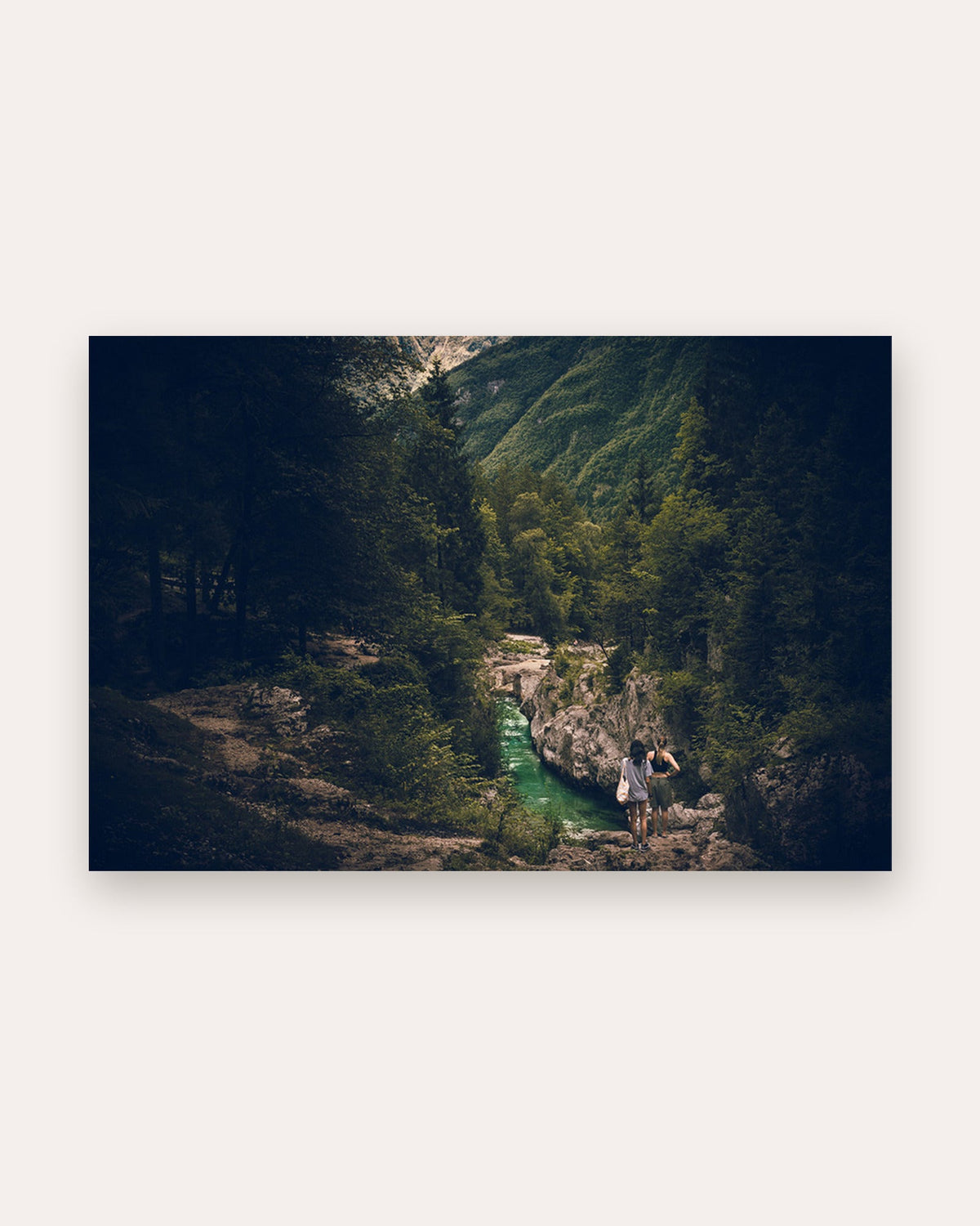 Poster Soča-Tal Slowenien – Kristallklarer Gebirgsfluss in alpiner Naturlandschaft