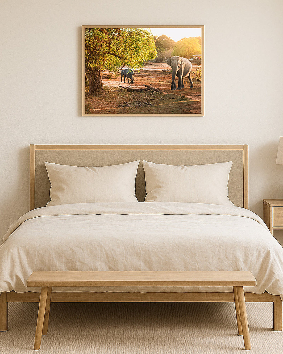Poster Elefant Yala Nationalpark – Größenvergleich im Wohnraum